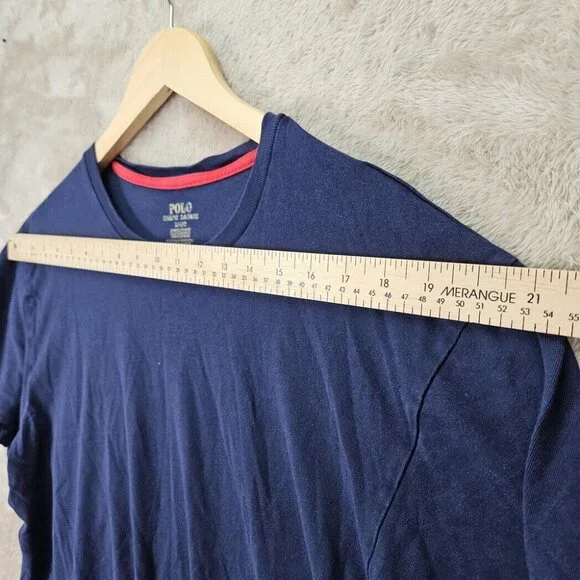 Polo Ralph Lauren T-Shirt Men's Size L Red Pony Logo Short Sleeve Blue - Picture 5 of 10